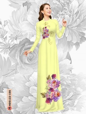 Vải áo dài hoa in 3D AD HD5122 24