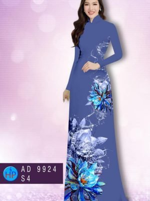 vai ao dai hoa in 3d rat duyen long lanh 365231