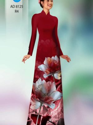 vai ao dai hoa in 3d rat duyen rat dep 1507112