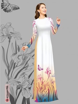 vai ao dai hoa in 3d rat duyen thanh lich 117956