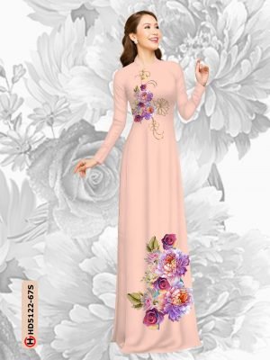Vải áo dài hoa in 3D AD HD5122 20