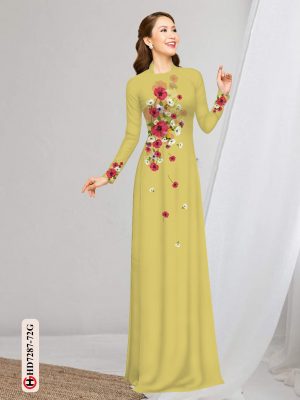 Vải áo dài hoa in 3D AD HT7287 16