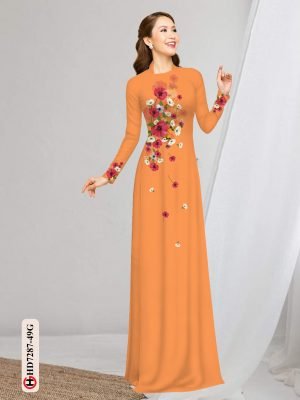 Vải áo dài hoa in 3D AD HT7287 22