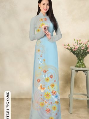 vai ao dai hoa in 3d re phong cach 205787