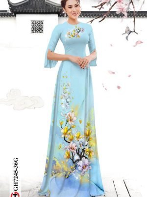 vai ao dai hoa in 3d re thanh lich 12931