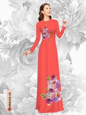 Vải áo dài hoa in 3D AD HD5122 27