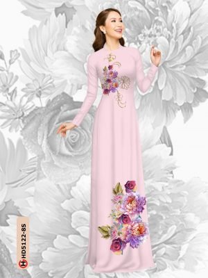 Vải áo dài hoa in 3D AD HD5122 23