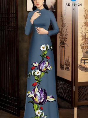 vai ao dai hoa in 3d ton dang ngoc cuc hot 7406