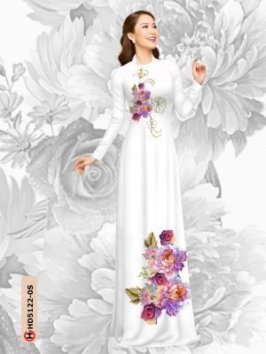 Vải áo dài hoa in 3D AD HD5122 26