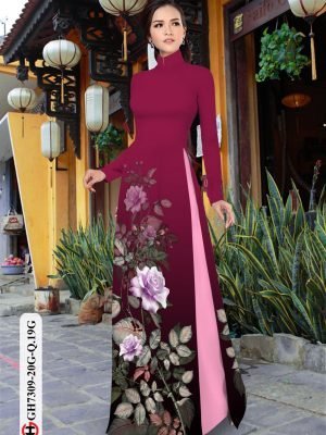 vai ao dai hoa in 3d truyen thong cuc dep 294263