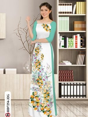 vai ao dai hoa in 3d truyen thong gia tot 205538