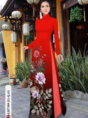 vai ao dai hoa in 3d truyen thong gia tot 694201