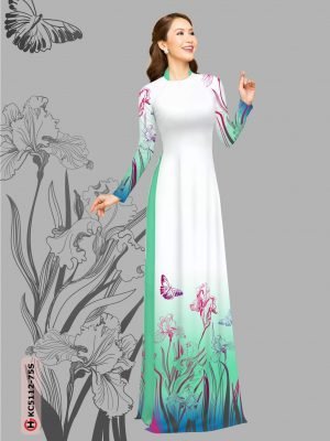 vai ao dai hoa in 3d truyen thong phong cach 7796