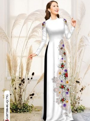 vai ao dai hoa in 3d vai ao dai my my cuc hot 102830