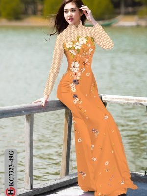 vai ao dai hoa in 3d vai ao dai my my cuc hot 25459