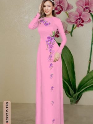 vai ao dai hoa in 3d vai ao dai my my dang hot 74924