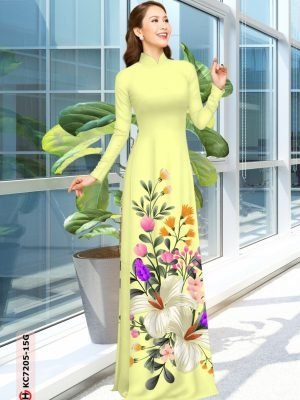 vai ao dai hoa in 3d vai ao dai my my phong cach 1579194