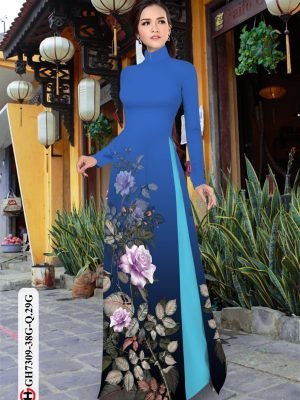 vai ao dai hoa in 3d vai ao dai my my thanh lich 1794249