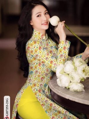 vai ao dai hoa nhi co truyen duoc chon nhieu 138075