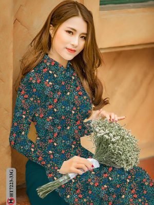 vai ao dai hoa nhi co truyen phong cach 59718