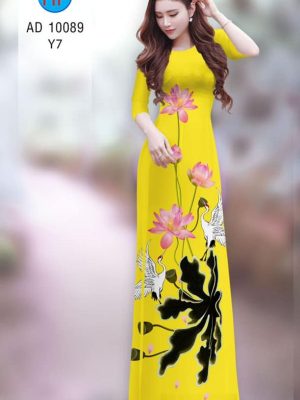 vai ao dai hoa sen rat duyen duoc chon nhieu 22767