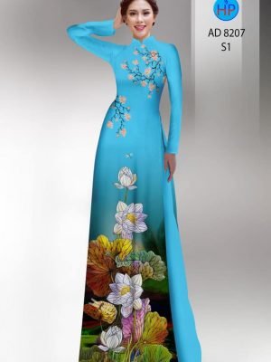 vai ao dai hoa sen re cuc dep 110053