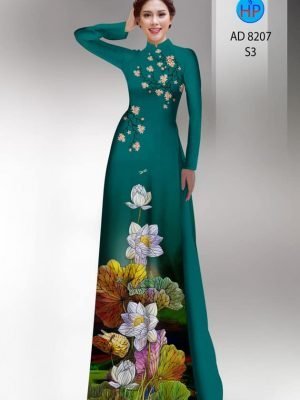 vai ao dai hoa sen re cuc hot 170080