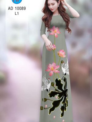 vai ao dai hoa sen re cuc hot 427140