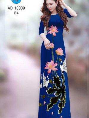 vai ao dai hoa sen ton dang ngoc thanh lich 122783