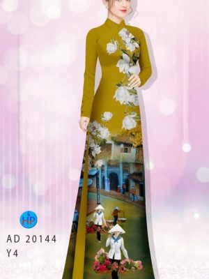 Vải áo dài hình phong cảnh AD 20144 20