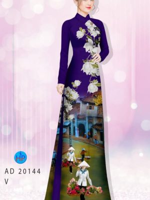 Vải áo dài hình phong cảnh AD 20144 26