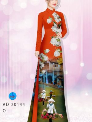 Vải áo dài hình phong cảnh AD 20144 23