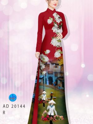 Vải áo dài hình phong cảnh AD 20144 21