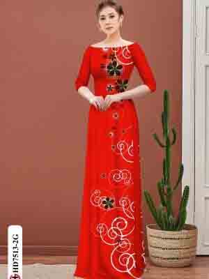 vai ao dai hoa 3d co truyen doc dao 017154