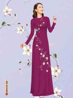 vai ao dai hoa day gia re dam tham 140321