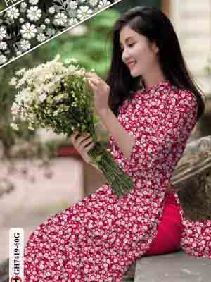 vai ao dai hoa deu co truyen long lanh 237191