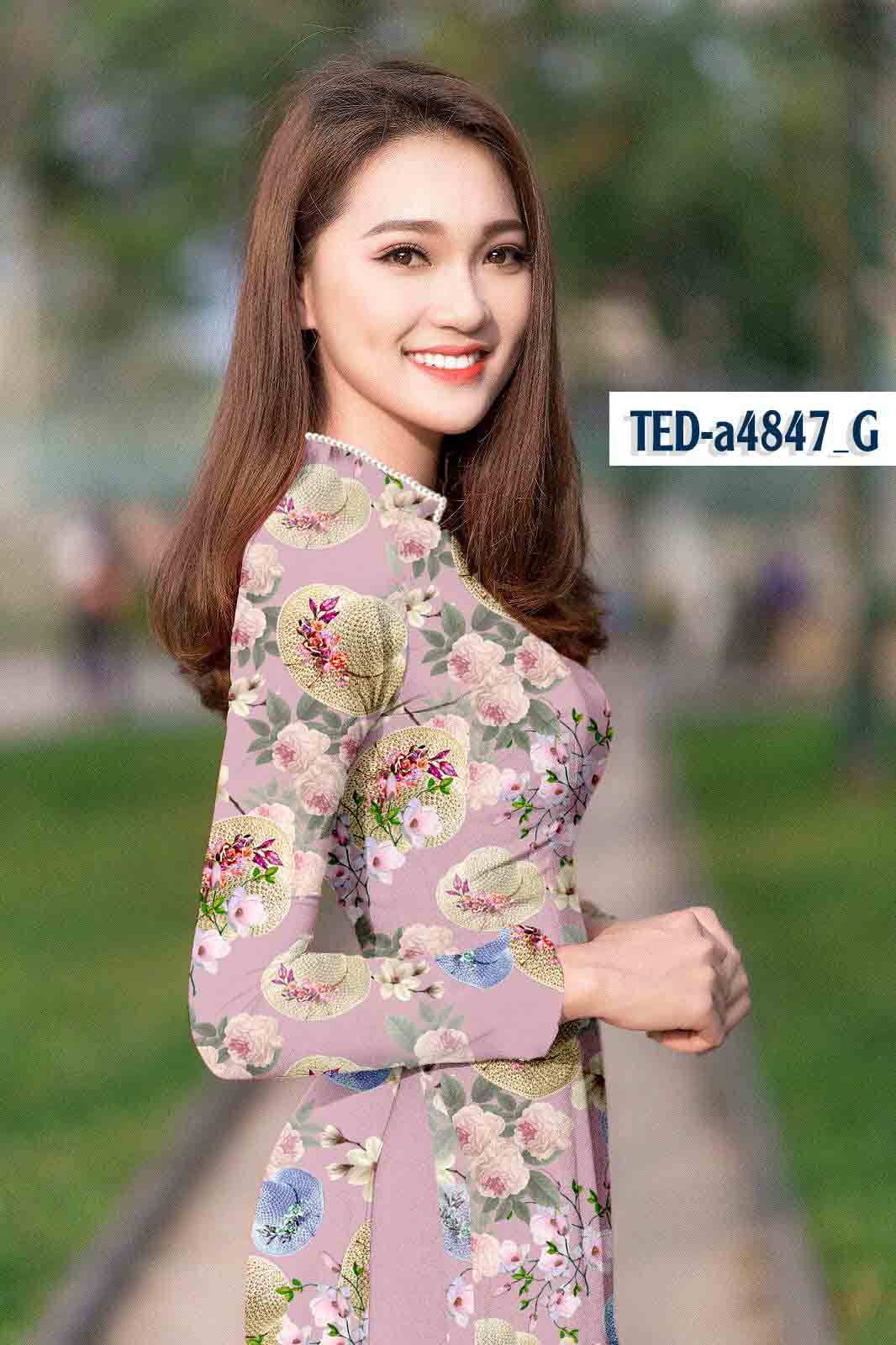 Vải áo dài hoa đều AD TED a4847 9