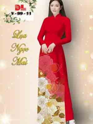 vai ao dai hoa hong co truyen dep 776255