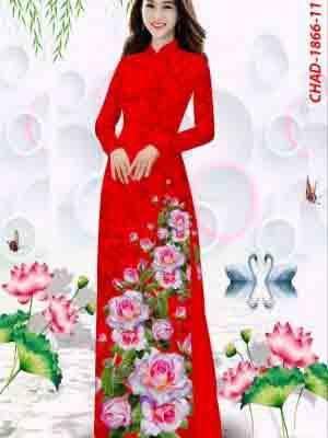 Vải áo dài hoa hồng AD CHAD 1866 30