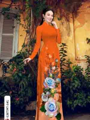 vai ao dai hoa hong rat duyen duoc chon nhieu 357236