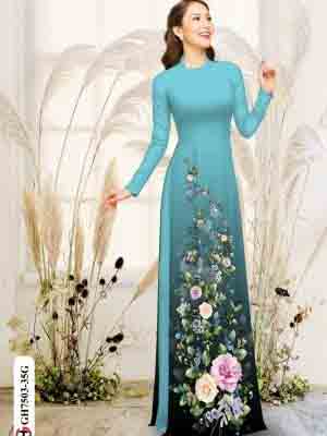 vai ao dai hoa hong re long lanh 137449