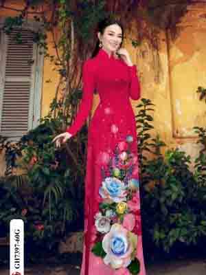 vai ao dai hoa hong re rat dep 35738