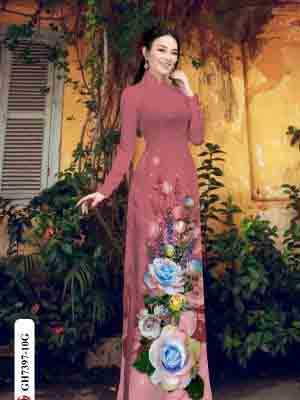 vai ao dai hoa hong shop my my long lanh 1957216