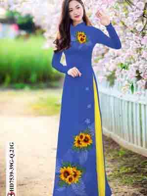 vai ao dai hoa huong duong duyen dang long lanh 356283