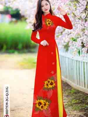 vai ao dai hoa huong duong ton dang ngoc gia tot 256281