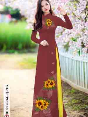 vai ao dai hoa huong duong ton dang ngoc rat dep 115669