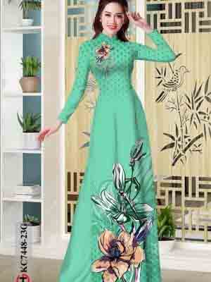 vai ao dai hoa in 3d duyen dang phong cach 2048278