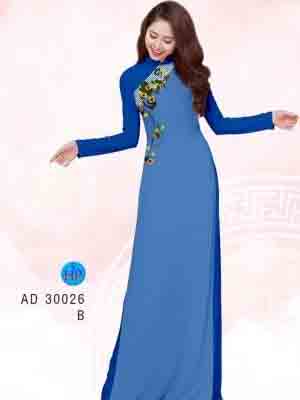 vai ao dai hoa in 3d gia re cuc dep 10167