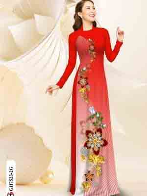 vai ao dai hoa in 3d rat duyen long lanh 89593