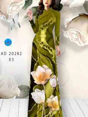 Vải áo dài hoa in 3d AD 20282 25